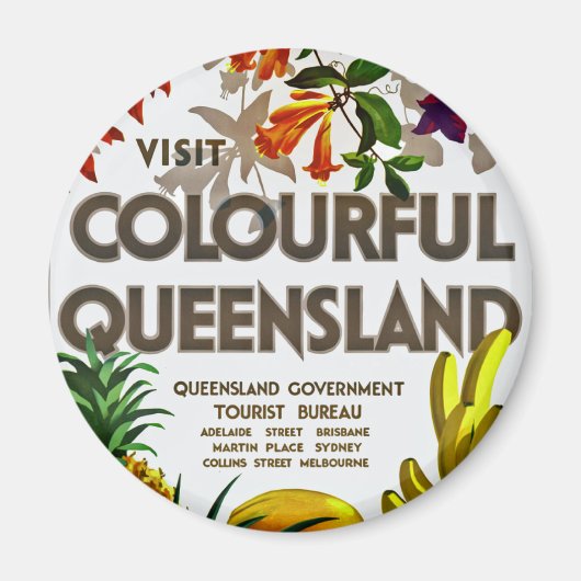 Bezoek Colorful Queensland Magneet (Voorkant)
