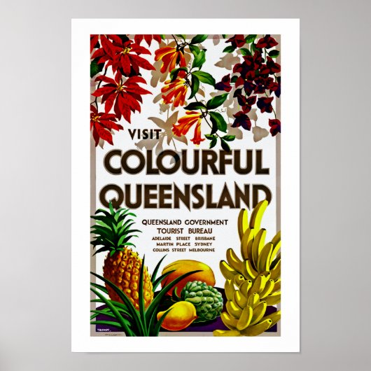 Bezoek Colorful Queensland Poster (Voorkant)