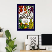 Bezoek Colorful Queensland Poster (Thuiskantoor)