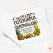 Bezoek Colorful Queensland Vierkante Sticker (Envelop)