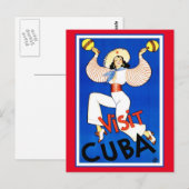 Bezoek Cuba  Briefkaart (Voorkant / Achterkant)