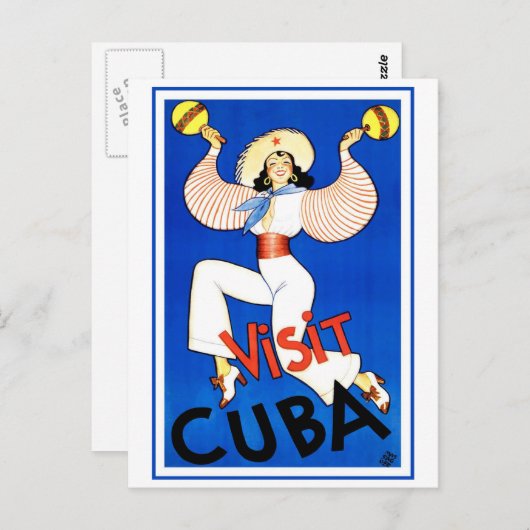 Bezoek Cuba  Briefkaart (Voorkant / Achterkant)