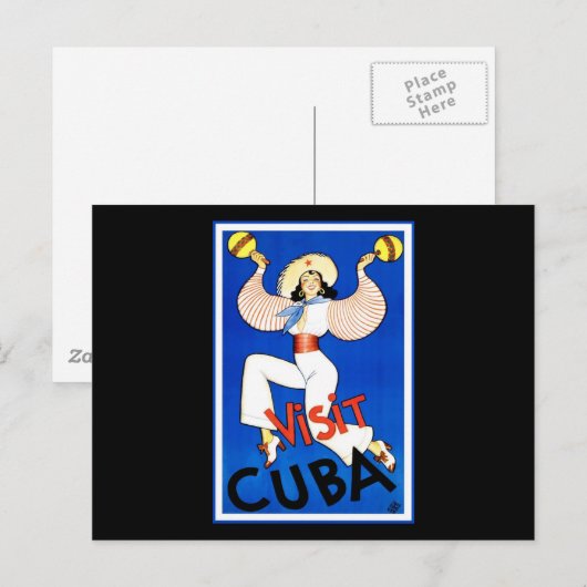 Bezoek Cuba Briefkaart (Voorkant / Achterkant)