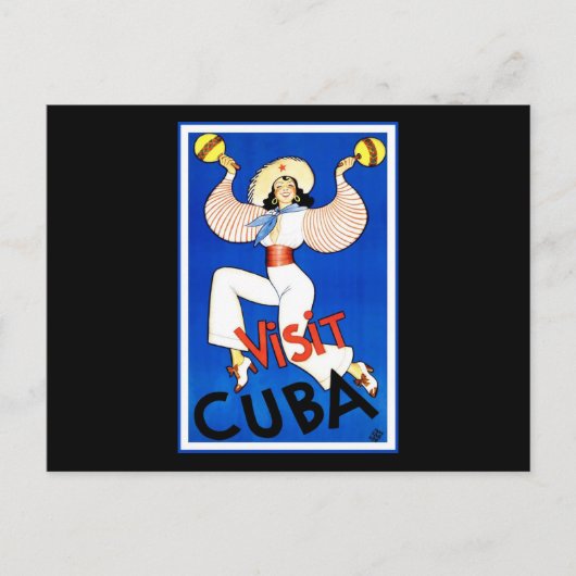 Bezoek Cuba Briefkaart (Voorkant)