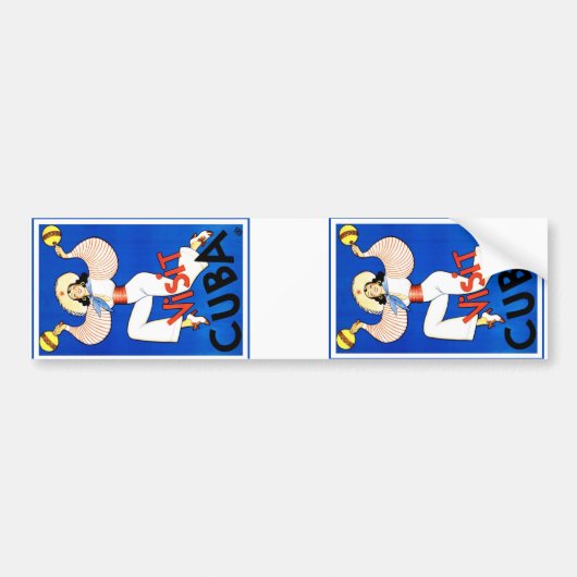 Bezoek Cuba Bumpersticker (Voorkant)