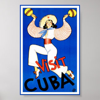  bezoek Cuba Klassiek Poster Kunst reizen