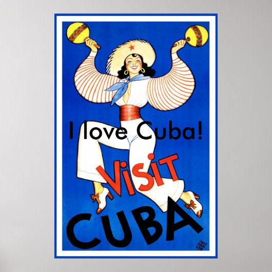 Bezoek Cuba! Poster (Voorkant)
