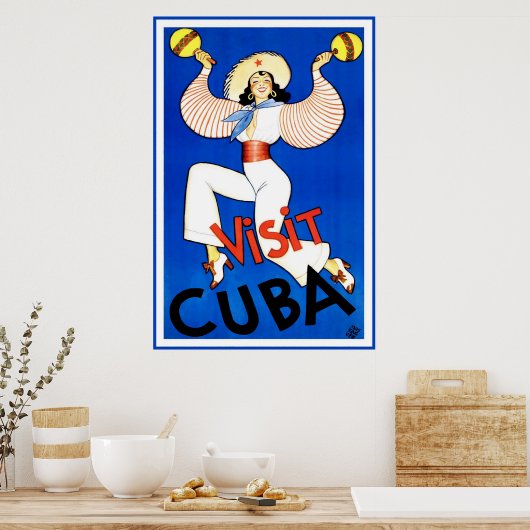 Bezoek Cuba Poster (Keuken)