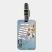 Bezoek Cuba Tiki Fiesta Siesta  Holiday Isle Bagagelabel (Voorkant verticaal)