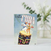 Bezoek Cuba Tiki Fiesta Siesta  Holiday Isle Briefkaart (Staand voorkant)