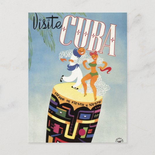 Bezoek Cuba Tiki Fiesta Siesta  Holiday Isle Briefkaart (Voorkant)