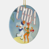 Bezoek Cuba Tiki Fiesta Siesta  Holiday Isle Keramisch Ornament (Rechts)