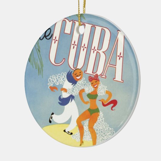 Bezoek Cuba Tiki Fiesta Siesta  Holiday Isle Keramisch Ornament (Links)