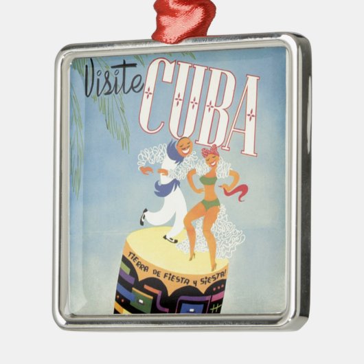 Bezoek Cuba Tiki Fiesta Siesta  Holiday Isle Metalen Ornament (Links)
