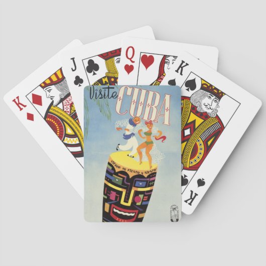 Bezoek Cuba Tiki Fiesta Siesta  Holiday Isle Pokerkaarten (Achterkant)