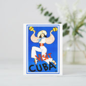  bezoek Cuba Travel Poster Briefkaart (Staand voorkant)