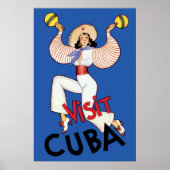 Bezoek Cubaanse  reisposter (Cuba 2) Poster (Voorkant)