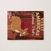 Bezoek de Amerikaanse National Parks Vintage poste Legpuzzel (Horizontaal)