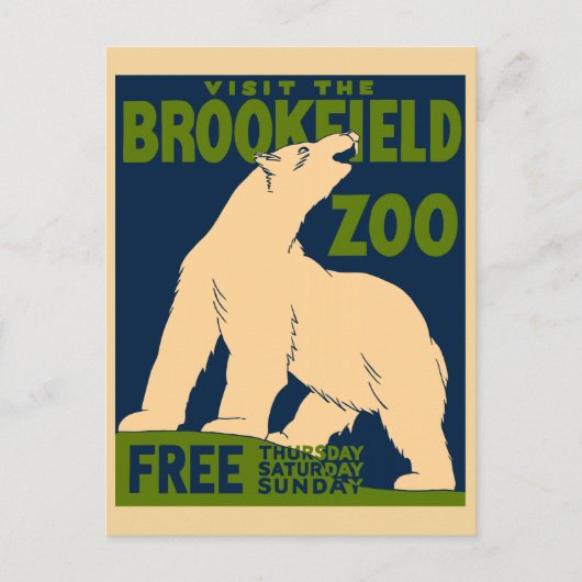 Bezoek de Brookfield Zoo Briefkaart (Voorkant)