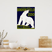  "Bezoek de Brookfield Zoo"het Polaire Beer WPA Poster (Keuken)