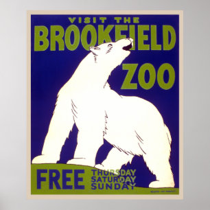 Bezoek de Brookfield Zoo vrije donderdag, zaterdag Poster