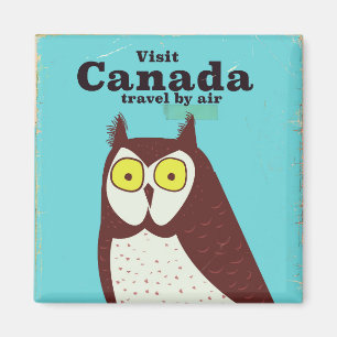 Bezoek de Canada Uil poster Magneet