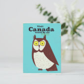 Bezoek de Canada-uilposter Briefkaart (Staand voorkant)
