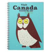 Bezoek de Canada-uilposter Notitieboek (Voorkant)