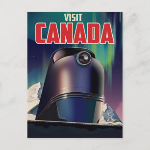 Bezoek de Canadese reisposter Briefkaart