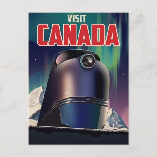 Bezoek de Canadese reisposter Briefkaart (Voorkant)