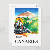 Bezoek de Canaries Briefkaart (Voorkant / Achterkant)