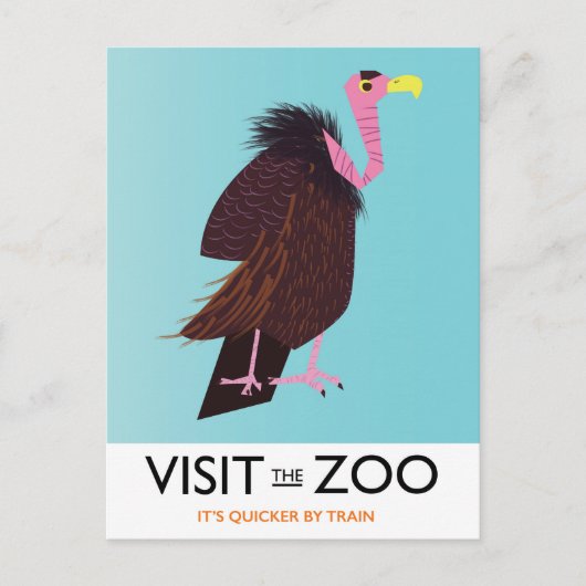 Bezoek de dierentuin briefkaart (Voorkant)