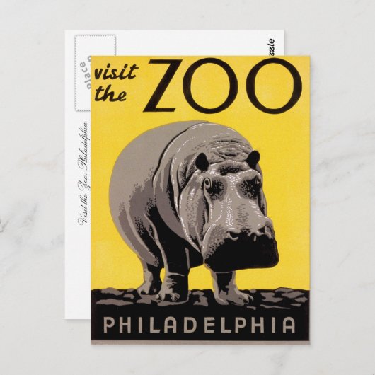 Bezoek de dierentuin briefkaart (Voorkant / Achterkant)