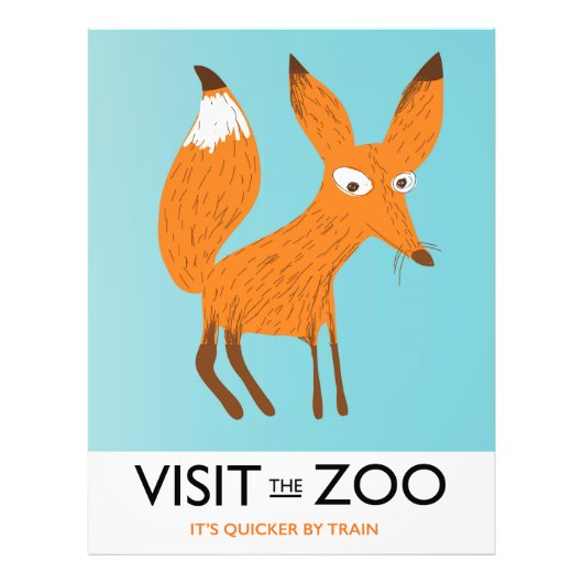 Bezoek de dierentuin - Fox-editie Foto Afdruk (Voorkant)