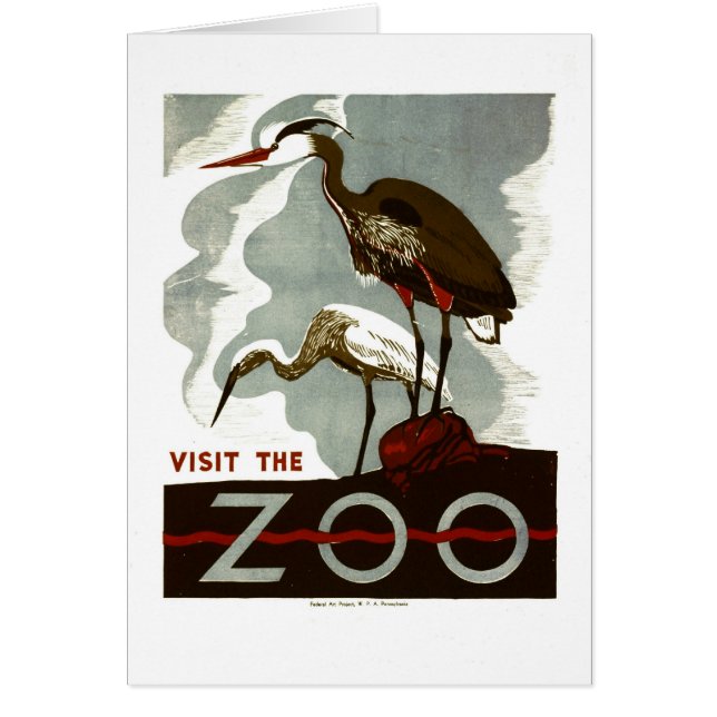 Bezoek de Dierentuin - het Poster van WPA - (Voorkant)