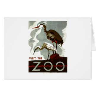 Bezoek de Dierentuin - het Poster van WPA -