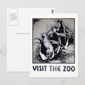 Bezoek de dierentuin - het Poster van WPA - Briefkaart (Voorkant / Achterkant)