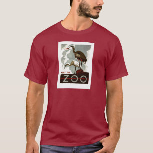 Bezoek de Dierentuin - het Poster van WPA - T-shirt