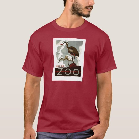 Bezoek de Dierentuin - het Poster van WPA - T-shirt (Voorkant)