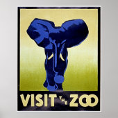 Bezoek de dierentuin - Olifant -  WPA Poster (Voorkant)