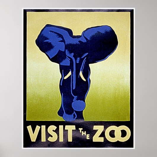 Bezoek de dierentuin - Olifant -  WPA Poster (Voorkant)