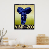 Bezoek de dierentuin - Olifant -  WPA Poster (Keuken)