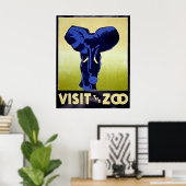 Bezoek de dierentuin - Olifant -  WPA Poster (Thuiskantoor)