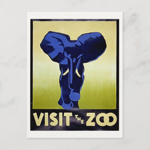 Bezoek de dierentuin - Olifant -  WPA Poster Briefkaart