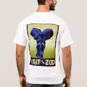 Bezoek de dierentuin - Olifant - WPA Poster T-shirt (Achterkant)
