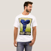Bezoek de dierentuin - Olifant - WPA Poster T-shirt (Voorkant volledig)