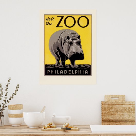 Bezoek de dierentuin: Philadelphia Poster (Keuken)