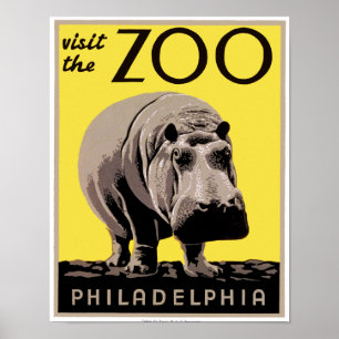 Bezoek de dierentuin poster