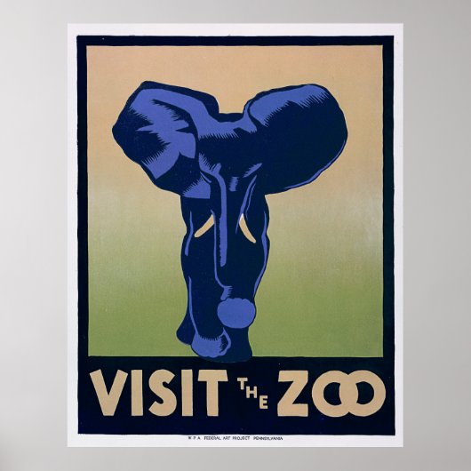 Bezoek de dierentuin poster (Voorkant)