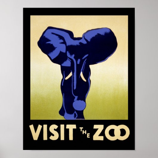 Bezoek de dierentuin poster (Voorkant)